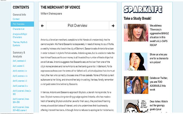 Sparknotes Cleaner da Chrome Web Store para ser executado com o OffiDocs Chromium online