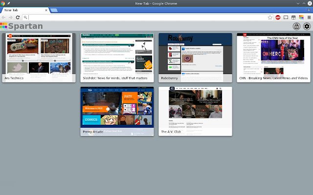 Spartan New Tab  from Chrome web store to be run with OffiDocs Chromium online