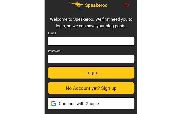 Speakeroo aus dem Chrome Web Store soll mit OffiDocs Chromium online betrieben werden
