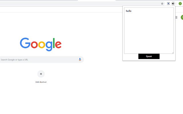 Speak text  from Chrome web store to be run with OffiDocs Chromium online