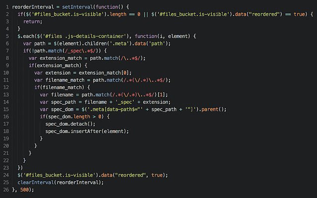 Spec File Reordering for GitHub Pull Requests  from Chrome web store to be run with OffiDocs Chromium online