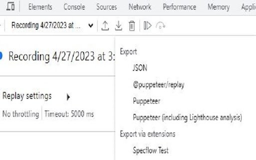 SpecflowChromeRecorder  from Chrome web store to be run with OffiDocs Chromium online