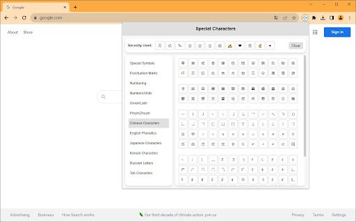 Special Characters / Punctuation Marks  from Chrome web store to be run with OffiDocs Chromium online