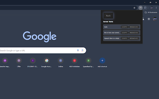 SpeechFlow  from Chrome web store to be run with OffiDocs Chromium online