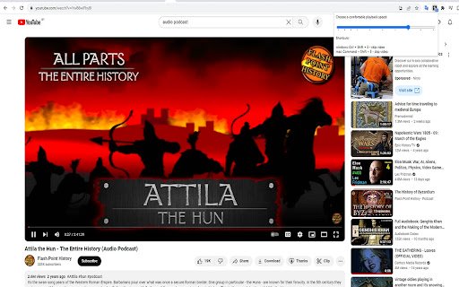 Speed Control  from Chrome web store to be run with OffiDocs Chromium online