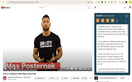 Speedie AI Youtube Video Summary expert  from Chrome web store to be run with OffiDocs Chromium online