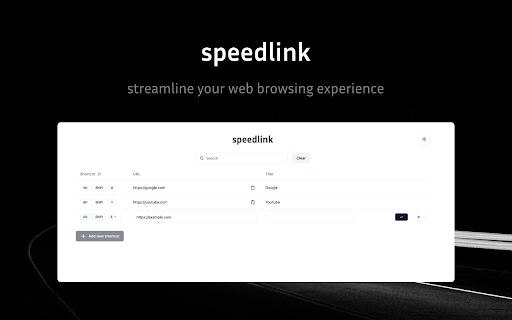 SpeedLink  from Chrome web store to be run with OffiDocs Chromium online