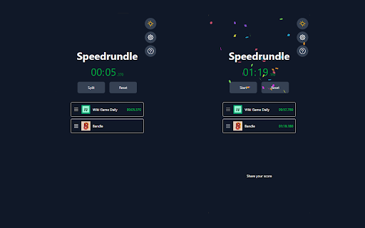 Speedrundle  from Chrome web store to be run with OffiDocs Chromium online