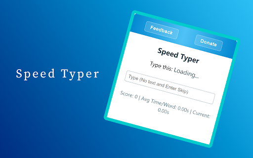 Speed Typer  from Chrome web store to be run with OffiDocs Chromium online
