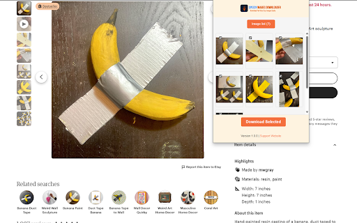 Speedy Etsys Image Downloader  from Chrome web store to be run with OffiDocs Chromium online