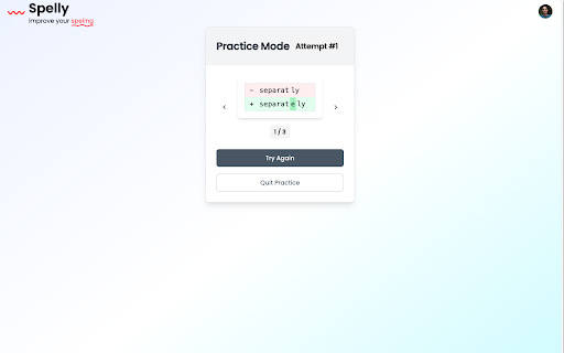 Spelly Spelling Practice  from Chrome web store to be run with OffiDocs Chromium online