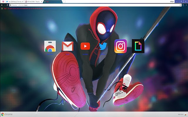 SpiderMan Into the Spider Verse | Restart 2.0  from Chrome web store to be run with OffiDocs Chromium online