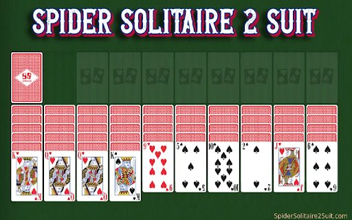 Spider Solitaire 2 Suit  from Chrome web store to be run with OffiDocs Chromium online