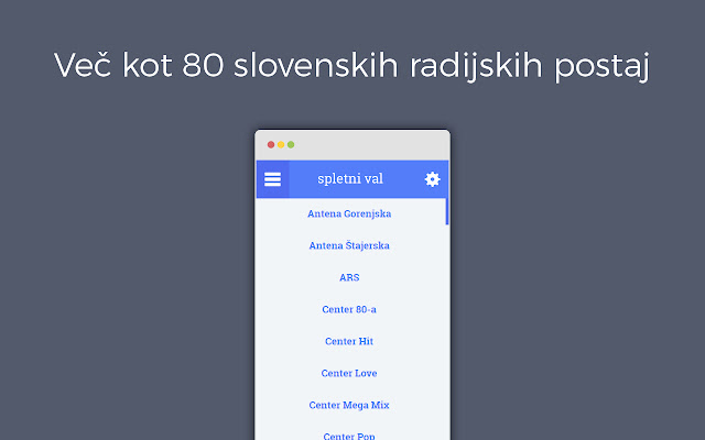 Spletni val  from Chrome web store to be run with OffiDocs Chromium online