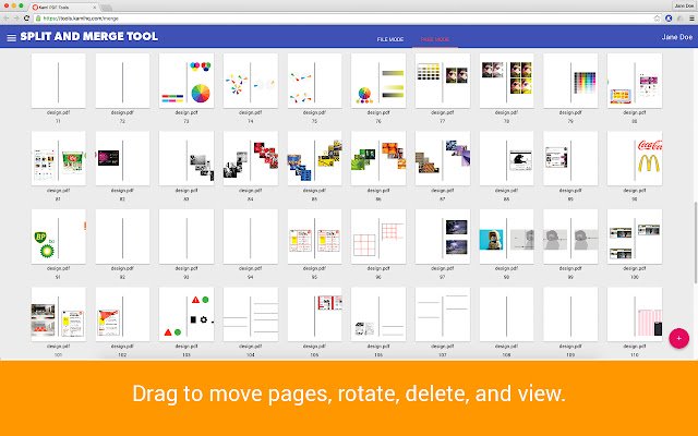 Split and Merge by Kami  from Chrome web store to be run with OffiDocs Chromium online