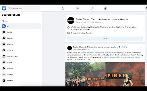 Spoil Blocker  from Chrome web store to be run with OffiDocs Chromium online