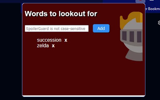 SpoilerGuard  from Chrome web store to be run with OffiDocs Chromium online