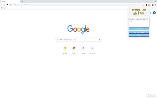Sponge Text Generator از فروشگاه وب Chrome برای اجرا با OffiDocs Chromium به صورت آنلاین