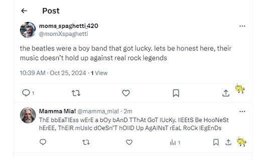 Spongify former twitter  from Chrome web store to be run with OffiDocs Chromium online