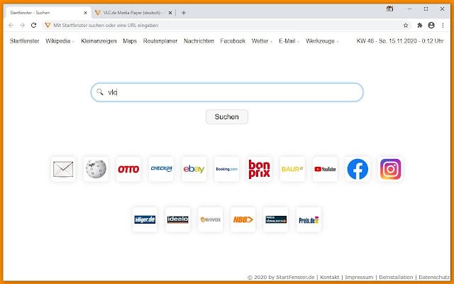 Sponsored Search Startfenster by VLC Plus  from Chrome web store to be run with OffiDocs Chromium online