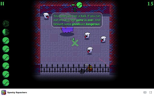 Spooky Squashers Swing your racket and defeat ghostly foes! from Chrome web store to be run with OffiDocs Chromium online Spooky Squashers Swing your racket and defeat ghostly foes! from Chrome web store to be run with OffiDocs Chromium online
