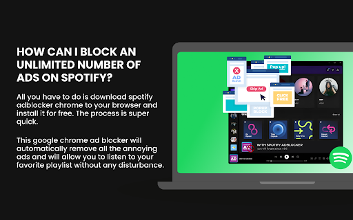 Spotify adblocker  from Chrome web store to be run with OffiDocs Chromium online