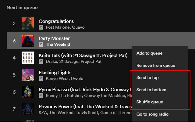 Spotify Queue + da Chrome Web Store para ser executado com OffiDocs Chromium online