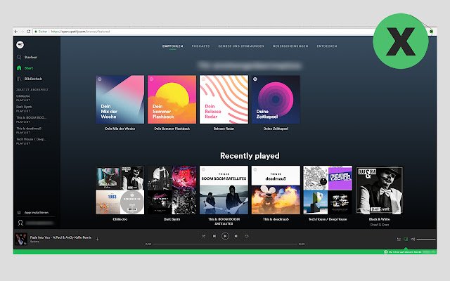 Spotify Track Remover מחנות האינטרנט של Chrome להפעלה עם OffiDocs Chromium באינטרנט