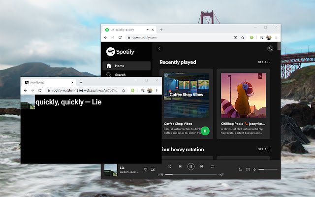 Spotify Web Watcher dari toko web Chrome untuk dijalankan dengan OffiDocs Chromium online