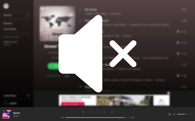 SpotiShush  from Chrome web store to be run with OffiDocs Chromium online