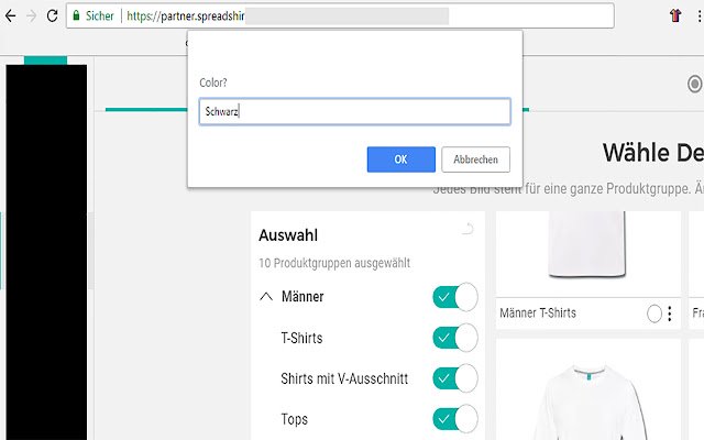 Spreadshirt Color Changer  from Chrome web store to be run with OffiDocs Chromium online