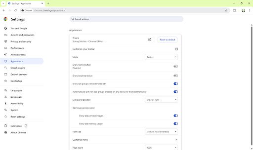Spring Solstice Chrome Edition  from Chrome web store to be run with OffiDocs Chromium online