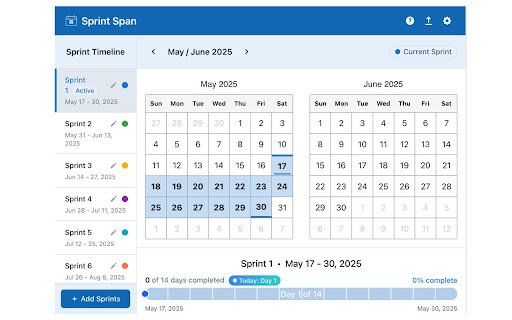 Sprint Span  from Chrome web store to be run with OffiDocs Chromium online