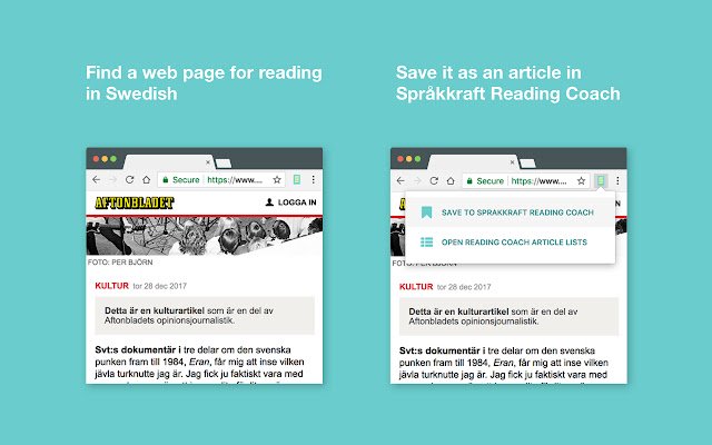 Språkkraft Reading Coach  from Chrome web store to be run with OffiDocs Chromium online