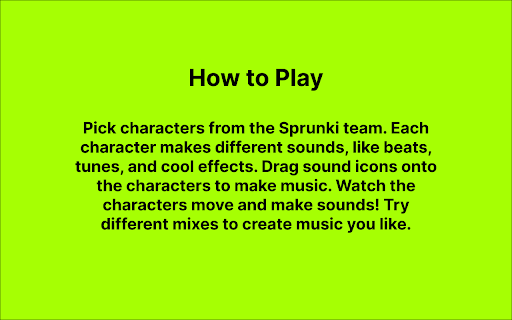 Sprunki Incredibox: Music Game  Mod | Mix Fun Beats  from Chrome web store to be run with OffiDocs Chromium online