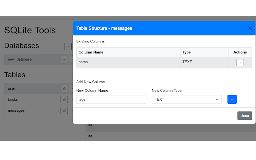 SQLite Manager from Chrome web store to be run with OffiDocs Chromium online SQLite Manager from Chrome web store to be run with OffiDocs Chromium online