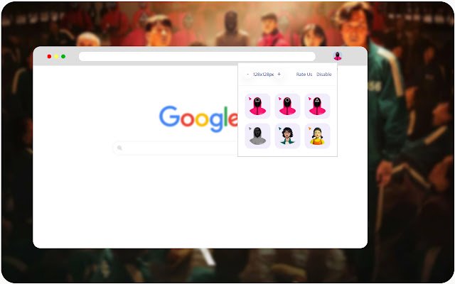 Squid Game Cursors  from Chrome web store to be run with OffiDocs Chromium online