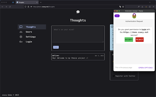 ssasy  from Chrome web store to be run with OffiDocs Chromium online