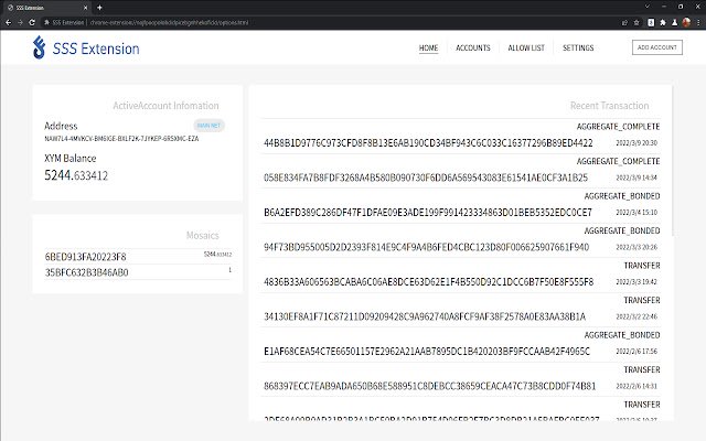 SSS Extension  from Chrome web store to be run with OffiDocs Chromium online