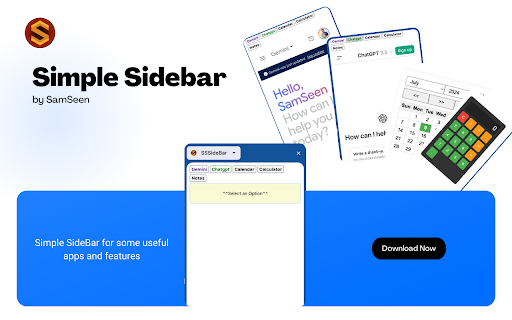 SSSideBar  from Chrome web store to be run with OffiDocs Chromium online
