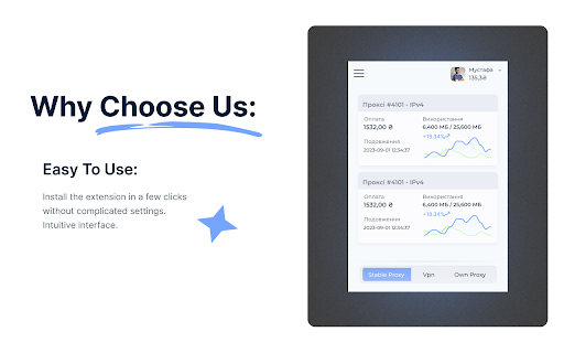 StableProxy  from Chrome web store to be run with OffiDocs Chromium online