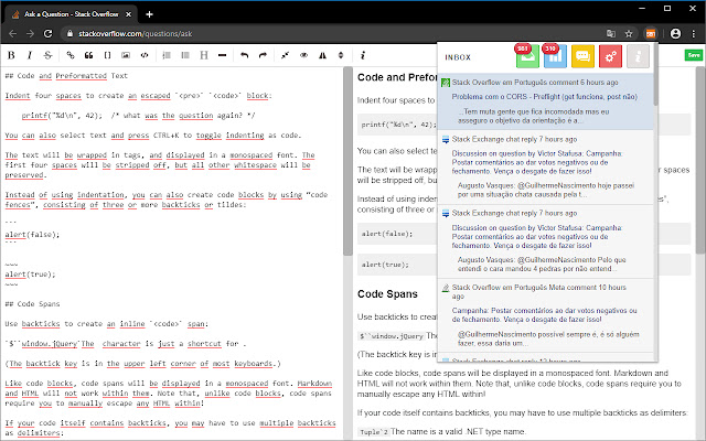 来自 Chrome 网上商店的 StackExchangeNotifications 将与 OffiDocs Chromium 在线一起运行