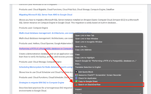 StackSearch  from Chrome web store to be run with OffiDocs Chromium online