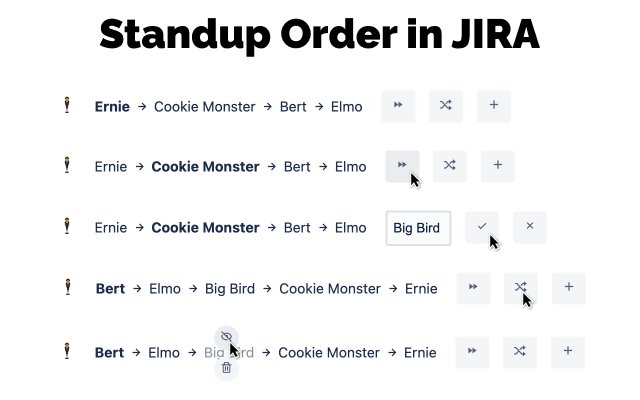 Standup order in JIRA  from Chrome web store to be run with OffiDocs Chromium online