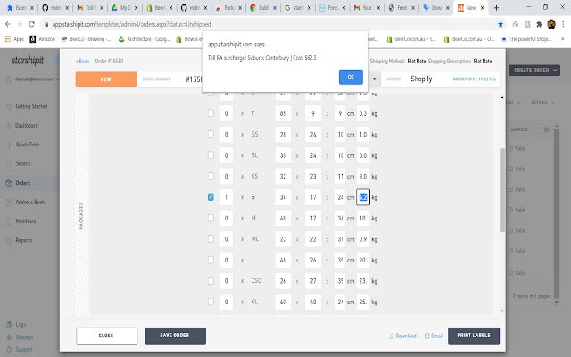 Starshipit Toll Remote Area Surcharge Finder  from Chrome web store to be run with OffiDocs Chromium online