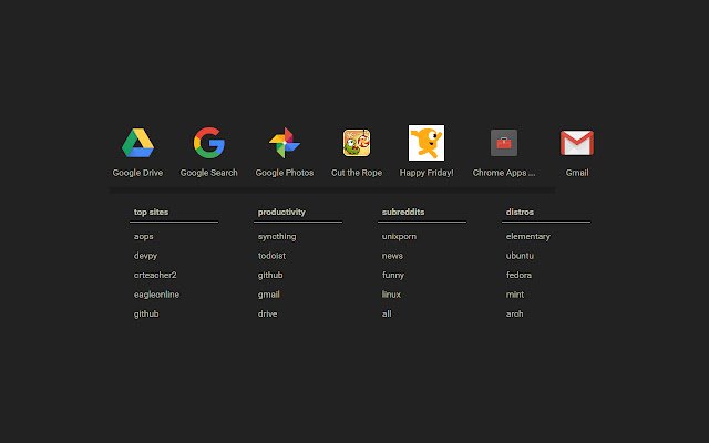 Simulan ang Clean New Tab Page Lite mula sa Chrome web store na tatakbo sa OffiDocs Chromium online