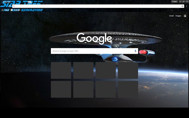Star Trek: TNG-thema (NCC 1701 D) uit de Chrome-webwinkel wordt uitgevoerd met OffiDocs Chromium online