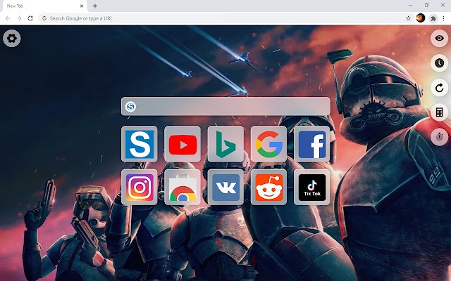 Star Wars Characters HD Wallpaper New Tab  from Chrome web store to be run with OffiDocs Chromium online