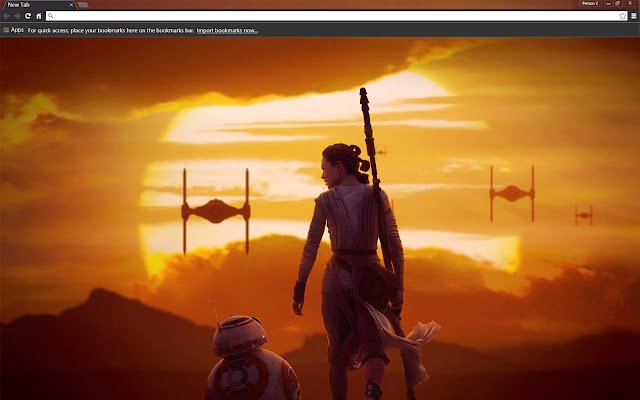 Star Wars VII: The Force Awakens Rey BB 8이 Chrome 웹 스토어에서 OffiDocs Chromium 온라인으로 실행됩니다.