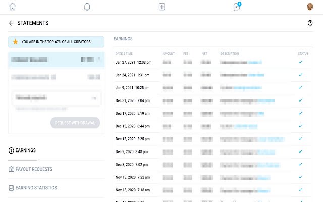 Statements / Earnings Downloader  from Chrome web store to be run with OffiDocs Chromium online